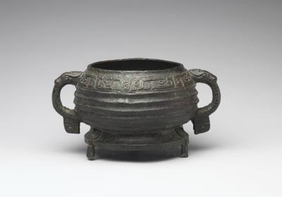 图片[2]-Gui food container with qiequ curled dragon pattern, Western Zhou period (1046-771 BCE)-China Archive